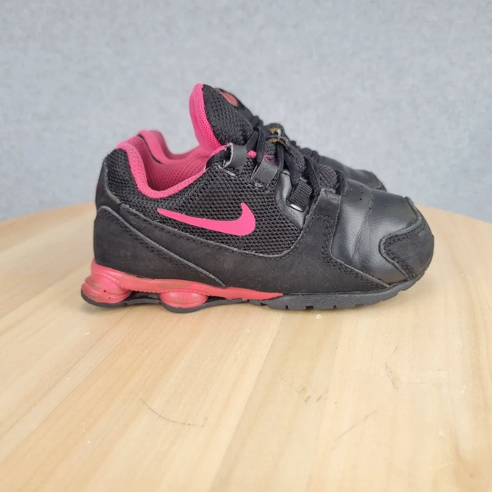 Nike Shox Deliver Kids Size 8C Black Pink 848119-060 Running Shoes